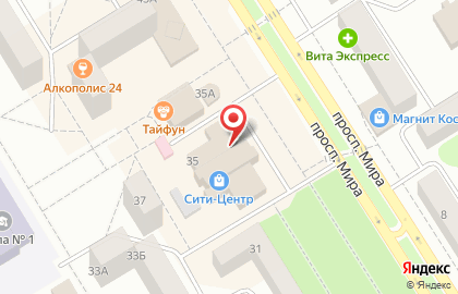 Кофейня Сherry на улице Мира на карте