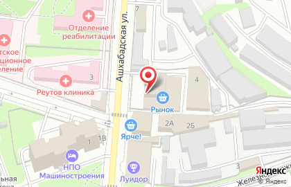 Магазин кондитерских и хлебобулочных изделий на Ашхабадской улице на карте