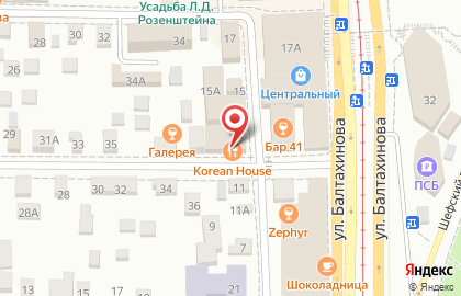 Суши-бар Sushi house в Советском районе на карте