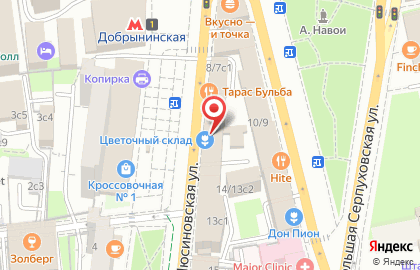 Цветочная база в Москве на карте