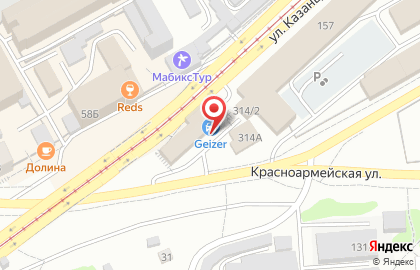 Тёплая автомойка самообслуживания Гейзер на улице Владимира Ленина на карте