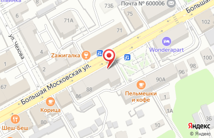Магазин женской одежды Shatte на Большой Московской улице на карте