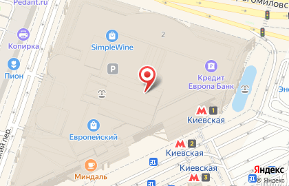 Кафе быстрого питания Калимера! на площади Киевского Вокзала на карте