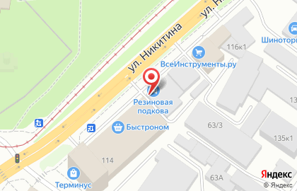 Автосервис Резиновая подкова в Октябрьском районе на карте