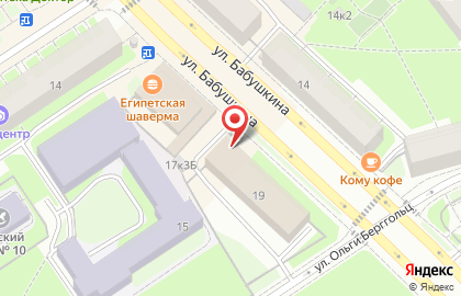 Компания Техноавиа на улице Бабушкина на карте