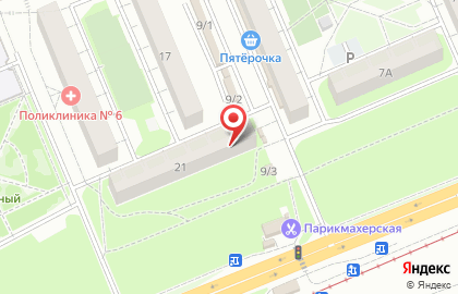 Киоск по продаже хлебобулочных изделий в Ленинском районе на карте