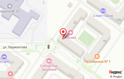 Пункт выдачи автозапчастей Подзамену на улице Лермонтова на карте