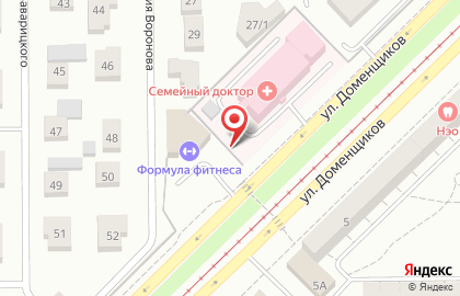 Лана на улице Доменщиков на карте