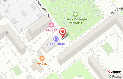 Тренажерный зал Адреналин на Новосондецком бульваре на карте