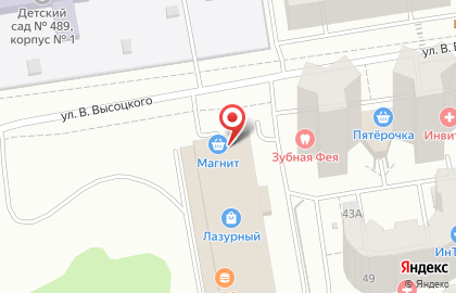 ТЦ Лазурный в Октябрьском районе на карте