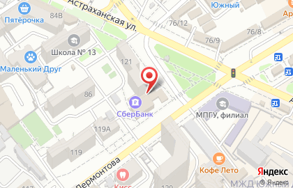 Продовольственный магазин Колос на улице Лермонтова на карте