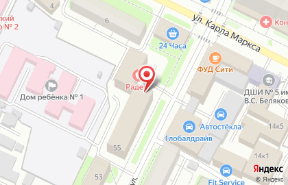 Столовая №7 на Комсомольской на карте