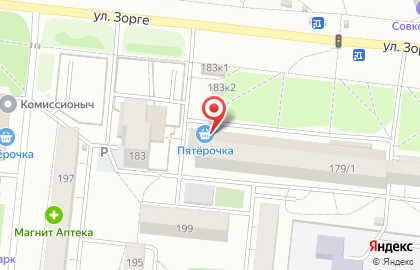 Супермаркет Пятёрочка в Кировском районе на карте