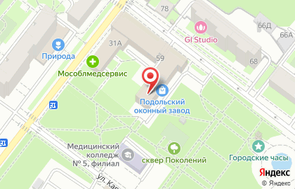 Подмосковье в Подольске на карте