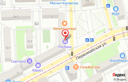 Банкомат Росбанк на метро Измайловская на карте