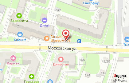 Киоск Лактис на Московской улице на карте
