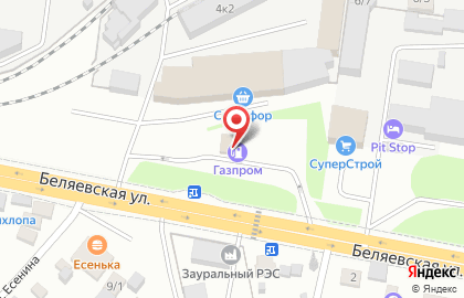СТО Газпром на Беляевской улице на карте