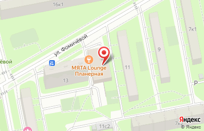 Кальян-бар Мята Lounge на метро Планерная на карте