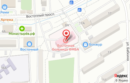 Восточная больница ФГБУЗ ДВОМЦ ФМБА России на карте