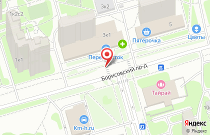 Киоск по продаже печатной продукции, район Орехово-Борисово Северное в Борисовском проезде на карте