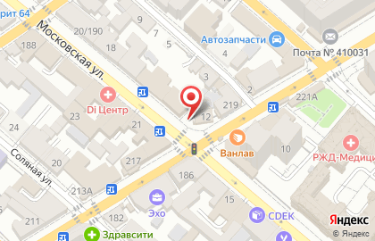 Киоск быстрого питания Русский аппетит на Московской улице на карте