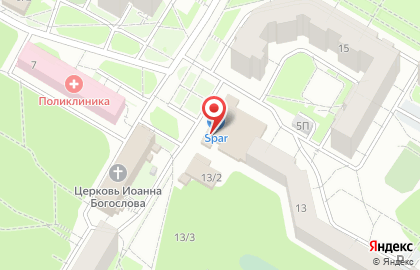 Супермаркет Spar на Академическом проспекте на карте