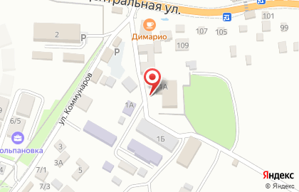 Пожарно-спасательная часть на Центральной улице на карте