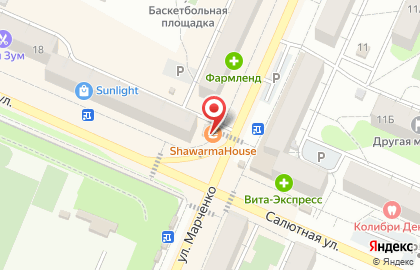 Кафе фастфудной продукции Shawarma House в Тракторозаводском районе на карте