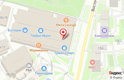 Специализированный спортивный магазин Триал-Спорт на метро Автозаводская на карте