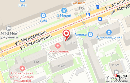 ОАО Банкомат, АК Барс Банк на улице Менделеева на карте