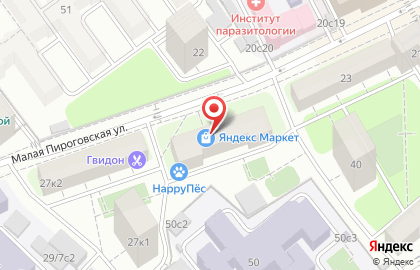 Ювелирный салон по ул. Малая Пироговская, 21 на карте