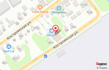 Супермаркет Магнит на Костромской улице на карте
