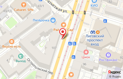 Банк Вефк на Лиговском проспекте на карте