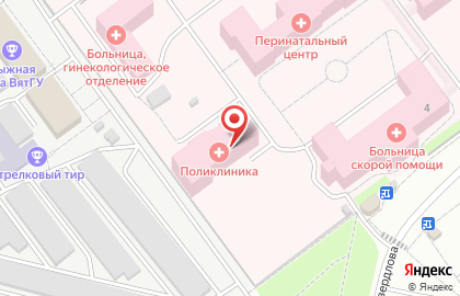 Больница Северная городская клиническая больница на улице Свердлова на карте
