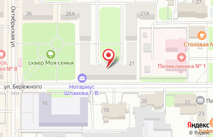 Проектно-кадастровая группа Точка на улице Бережного на карте