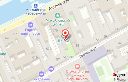 Гостиница Северная в Санкт-Петербурге на карте