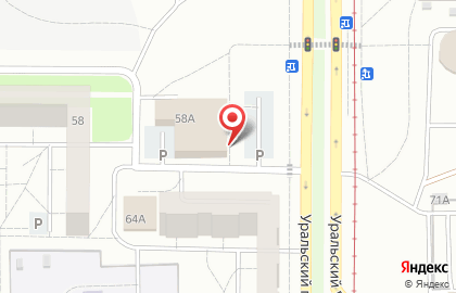 Банкомат Газпромбанк на Уральском мосту, 58а на карте
