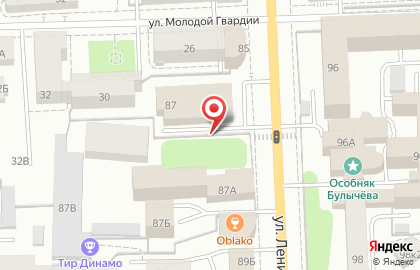 ДИНАМО на улице Ленина на карте