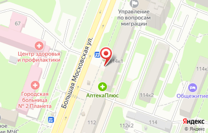 Магазин канцтоваров и игрушек Глобус на Большой Московской улице на карте