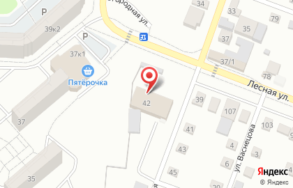 Автостоянка на ул. Гамарника, 35а на карте
