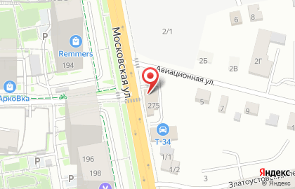 Шиномонтажная мастерская на Московской улице на карте