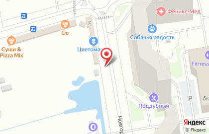 Магазин овощей и фруктов на Новгородском проспекте на карте