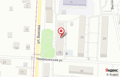 Супермаркет Магнит на улице Быкова на карте