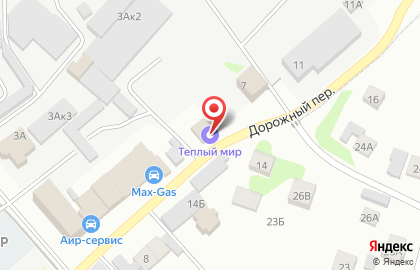 Торгово-монтажная фирма Теплый Мир в Дорожном переулке (Малые Клыки) на карте