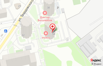 ИНВИТРО на улице Твардовского на карте