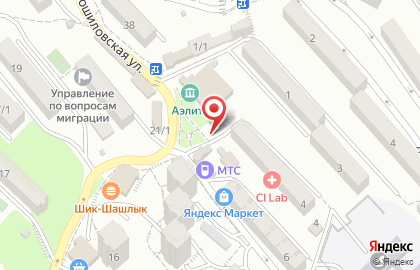 Киоск печатной продукции Олимп-Пресс на Ворошиловской улице на карте
