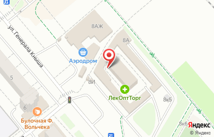 Универсальный магазин Fix Price на улице Генерала Кныша, 8а в Гатчине на карте