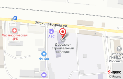 Дорожно-строительный колледж в Махачкале на карте