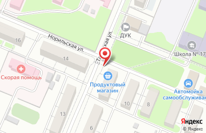 Любаша на Норильской улице на карте