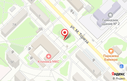 Киоск по продаже пирожков на улице Мориса Тореза на карте